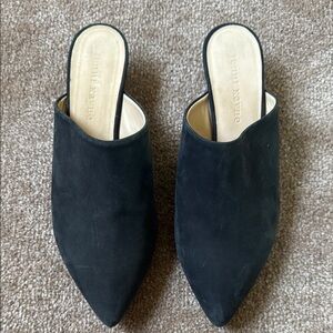 Jenni Kayne Black Mules Sleek Pointed Toe